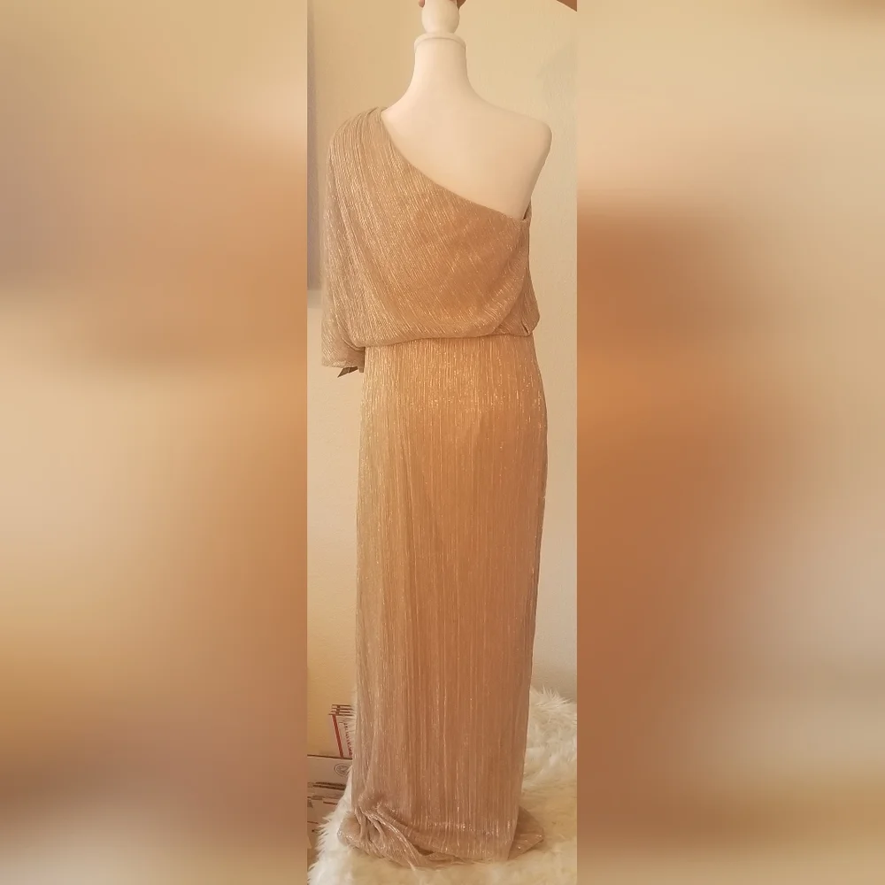 Adriana Papell Formal Metallic Mesh Gown - Picture 6 of 6